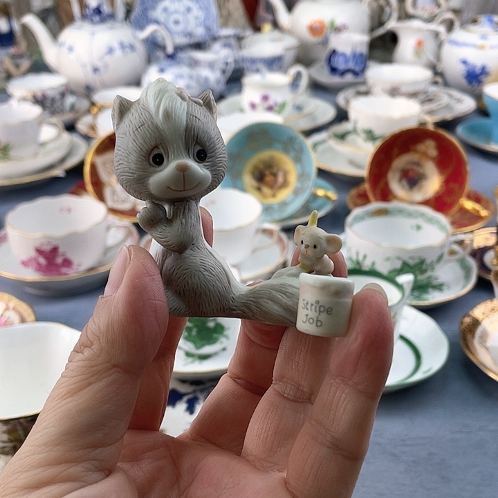 海外中古欧瓷咖啡杯小房子