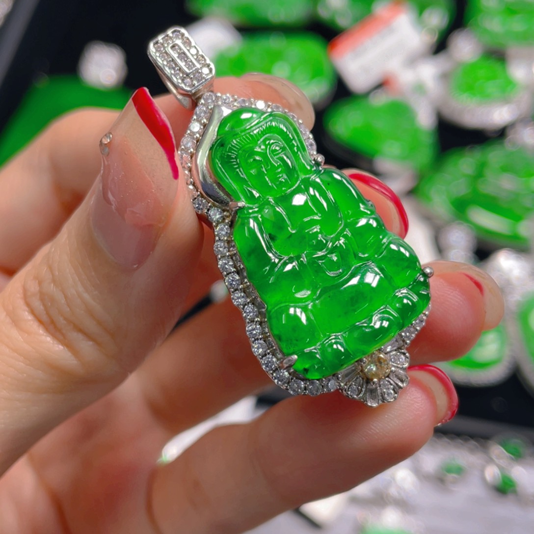 翡翠未镶嵌吊坠(不含链)