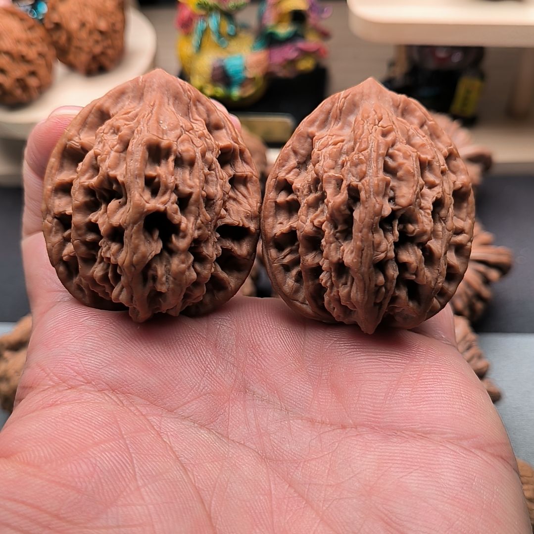 吊坠文玩核桃老树高桩麦穗虎头42尺47高