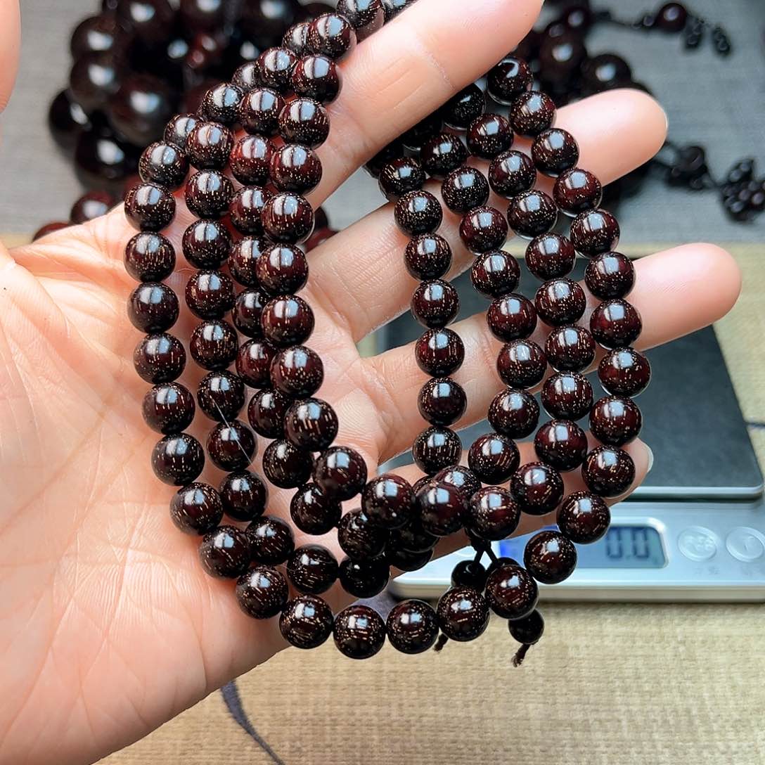 檀香紫檀（小叶紫檀）0.8 108颗 满星