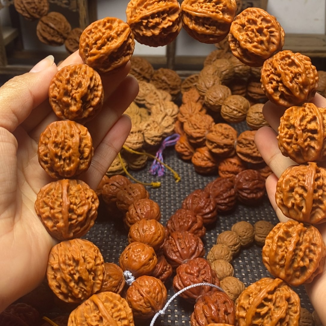 文玩核桃手串粗筋八棱麻花手持