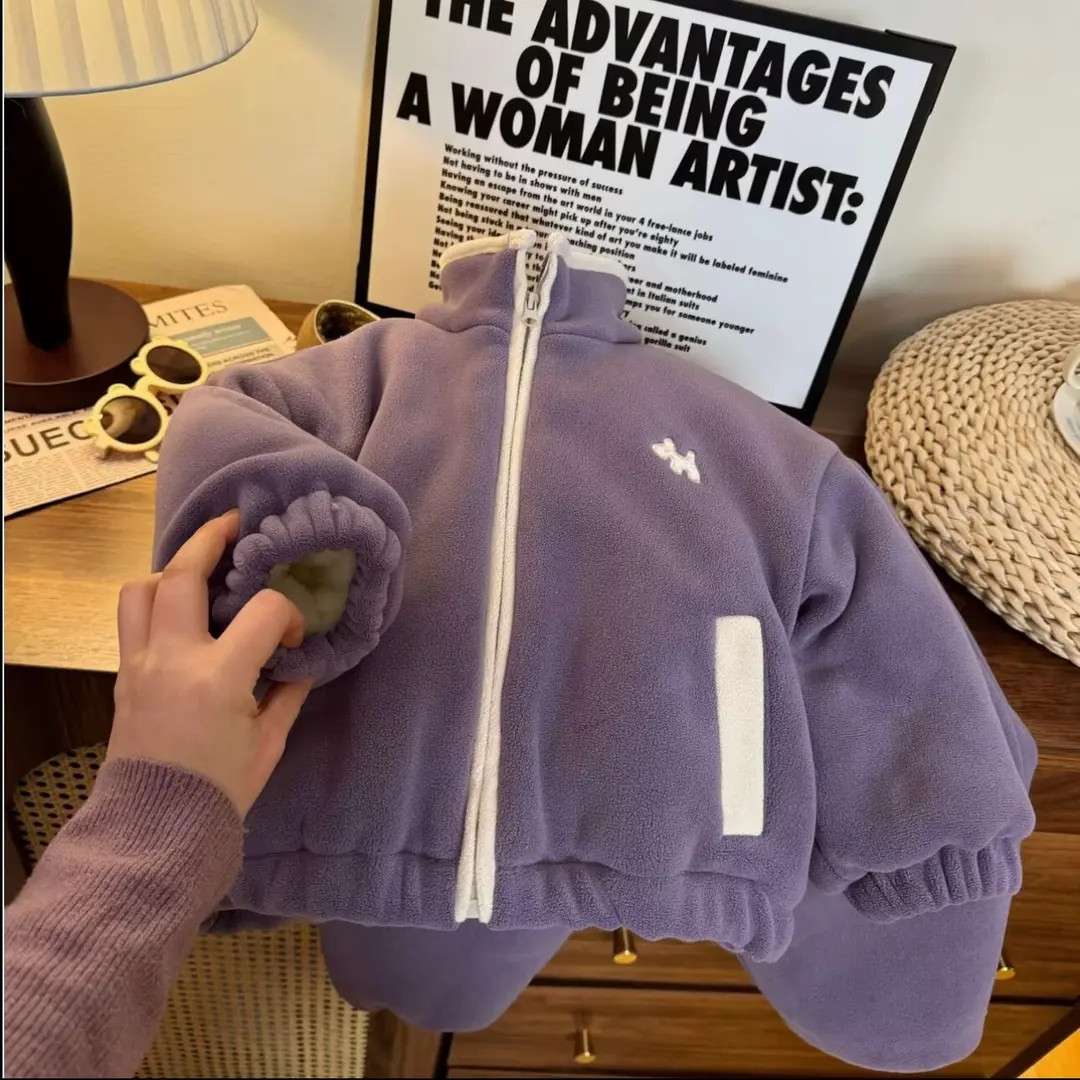 儿童睡衣冬加厚加绒2025新款女孩子睡衣一件过冬男童四层加棉省服