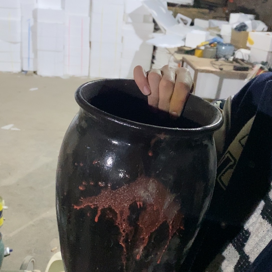 紫砂花盆瑕疵17/30。hzhbz