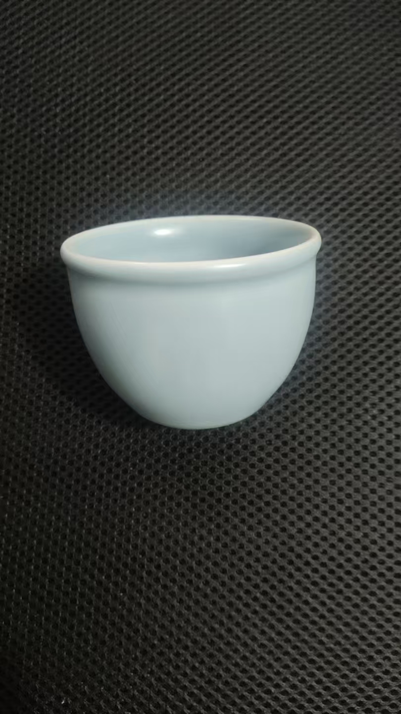 当代汝窑11主人杯缸杯功夫茶具品茗杯天青色手工陶瓷
