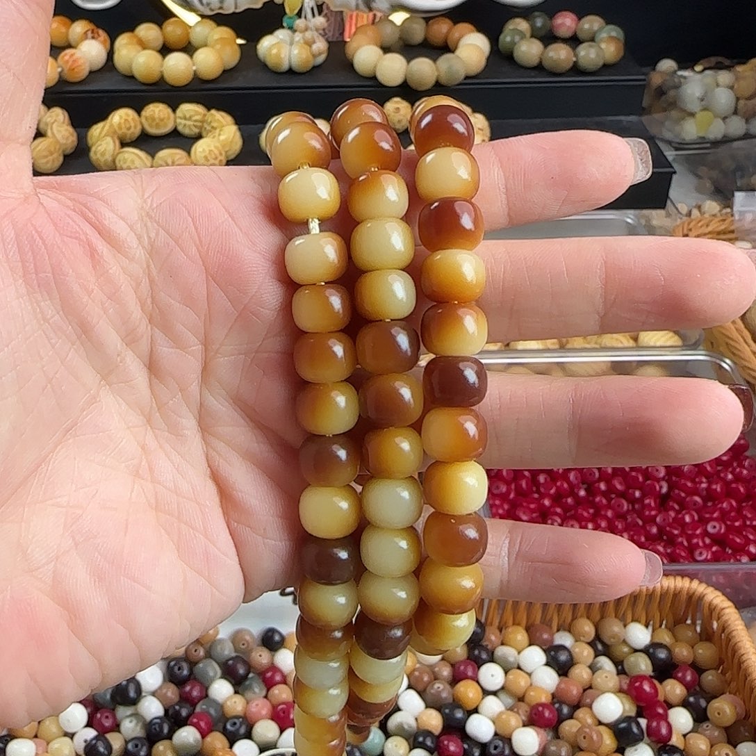 吊坠菩提根/象牙果卡10糖心飘花桶100+14备珠