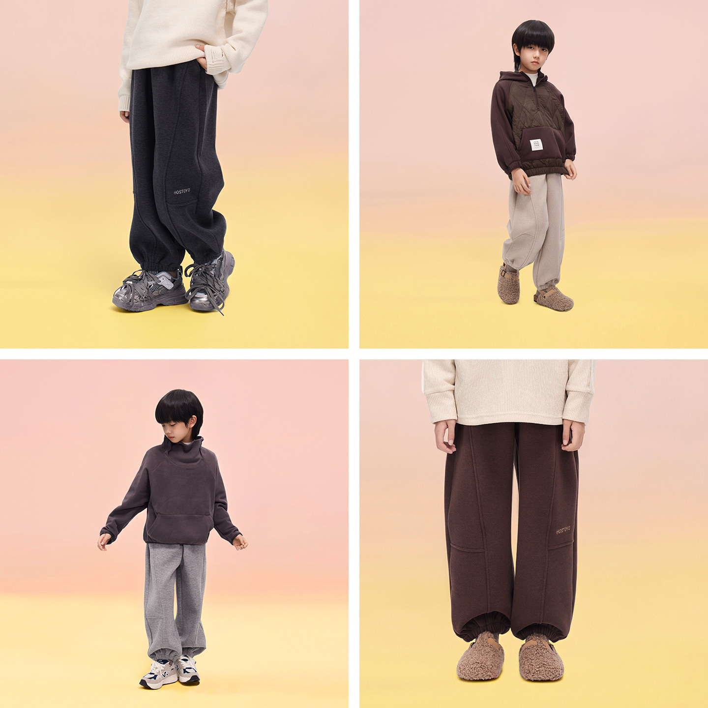 皇室童缘【软软裤】抗菌小暖炉绵羊毛加绒加厚男童冬款保暖针织裤