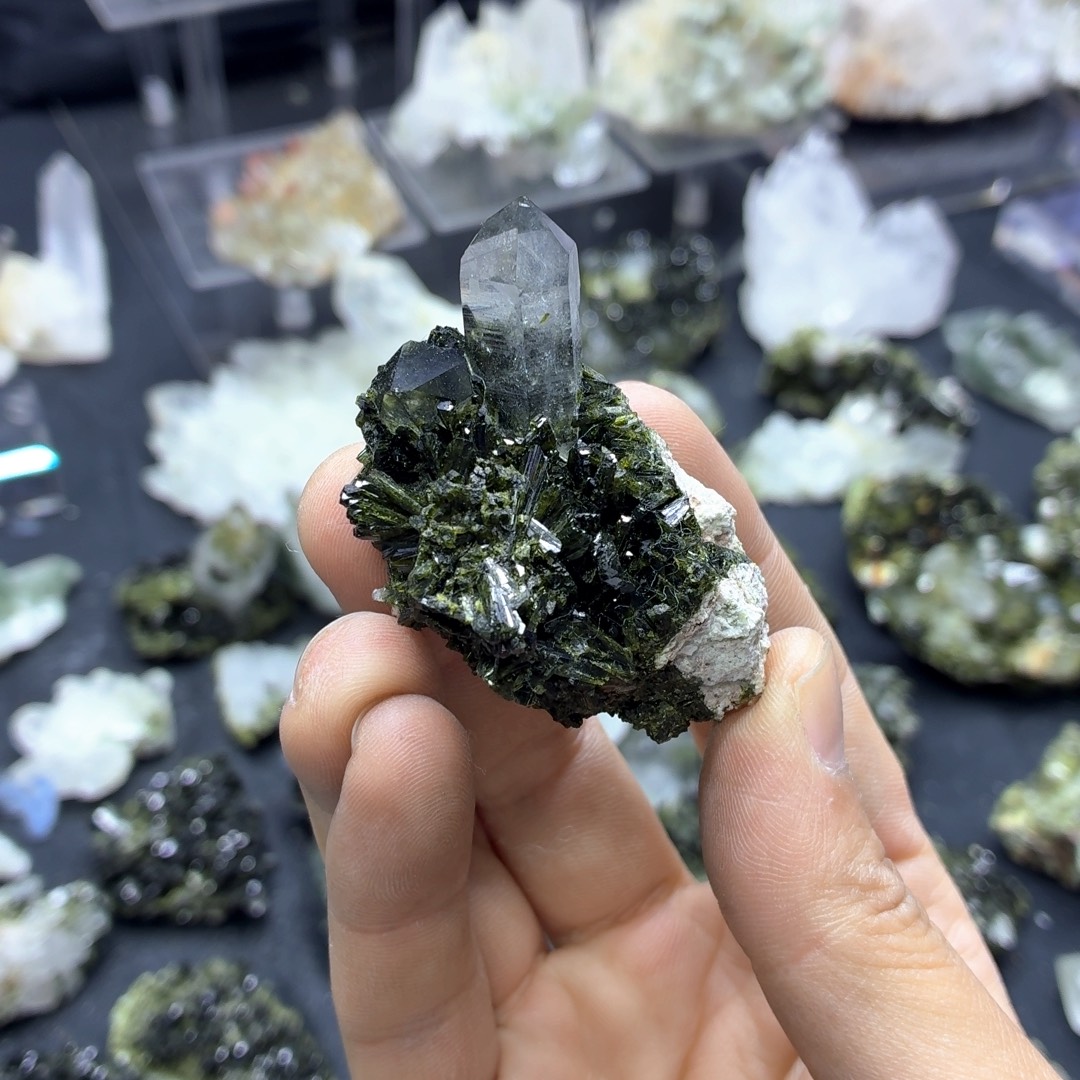 石材一个孤独的白水塔绿帘