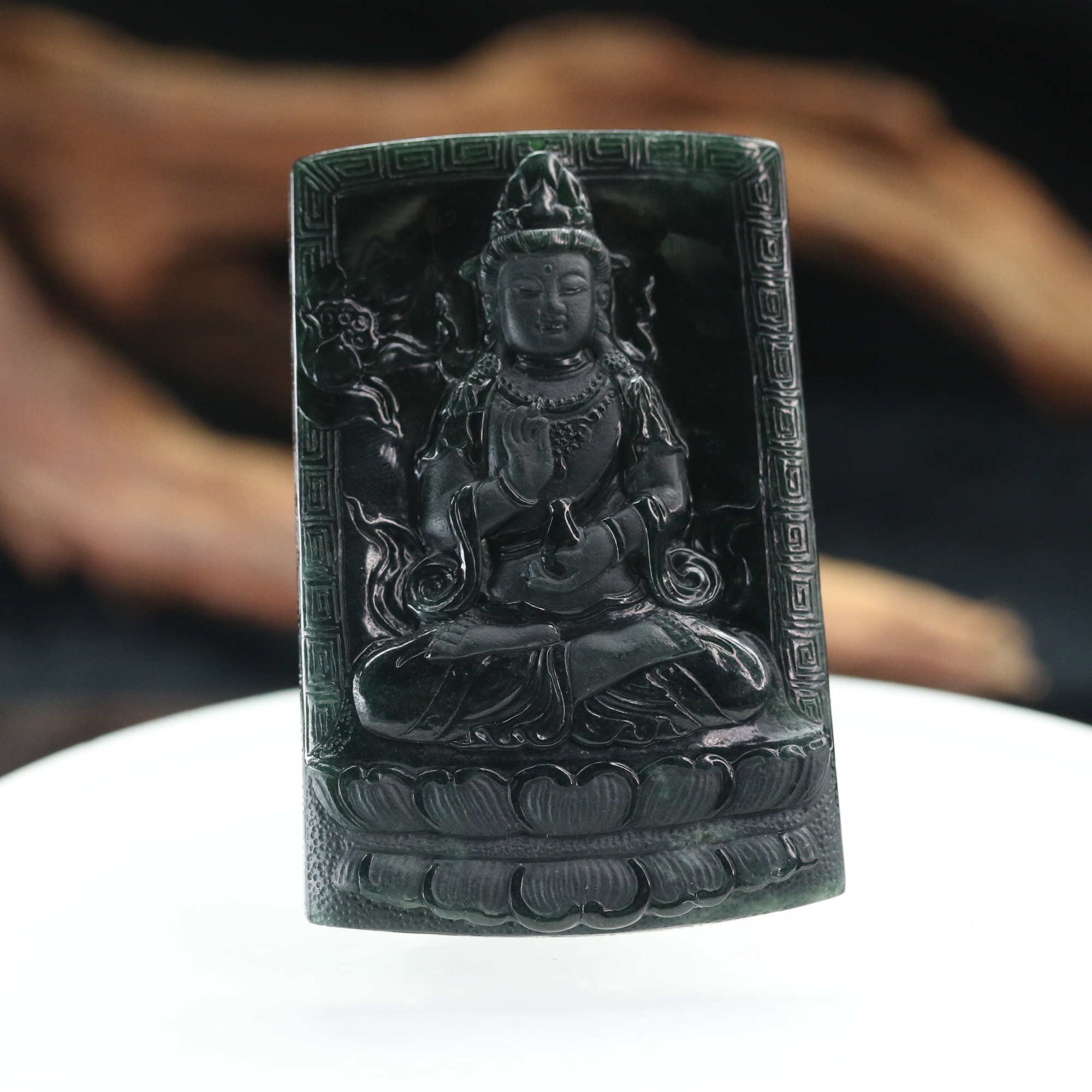 lot14天然A货翡翠吊坠/500118厦门保利拍卖