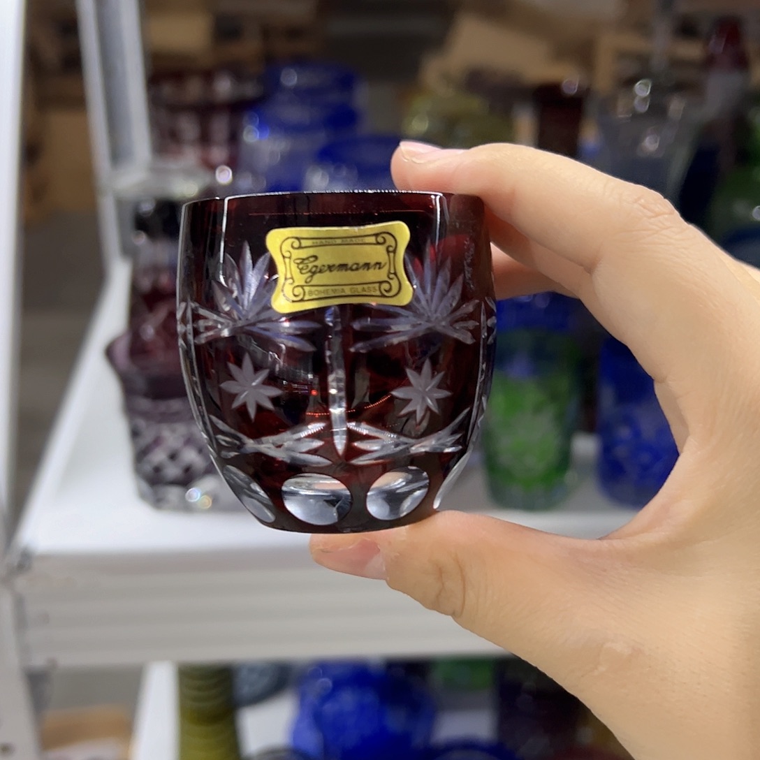 水晶玻璃平底款微瑕一个