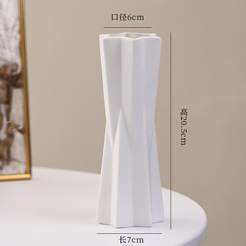 空气凤梨 六角星陶瓷花瓶  不含植物