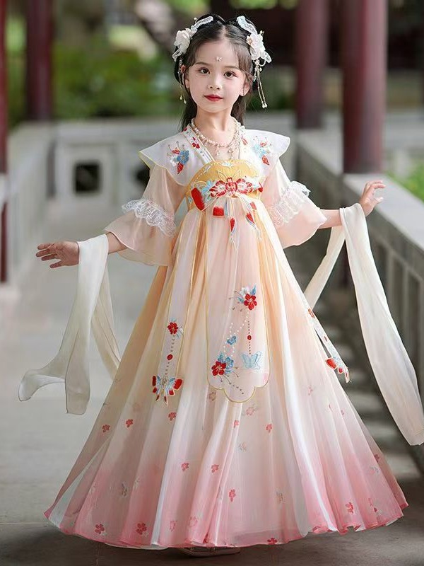 000-199孤品女童汉服夏季中国风唐装襦裙儿童超仙古风裙春夏链接4
