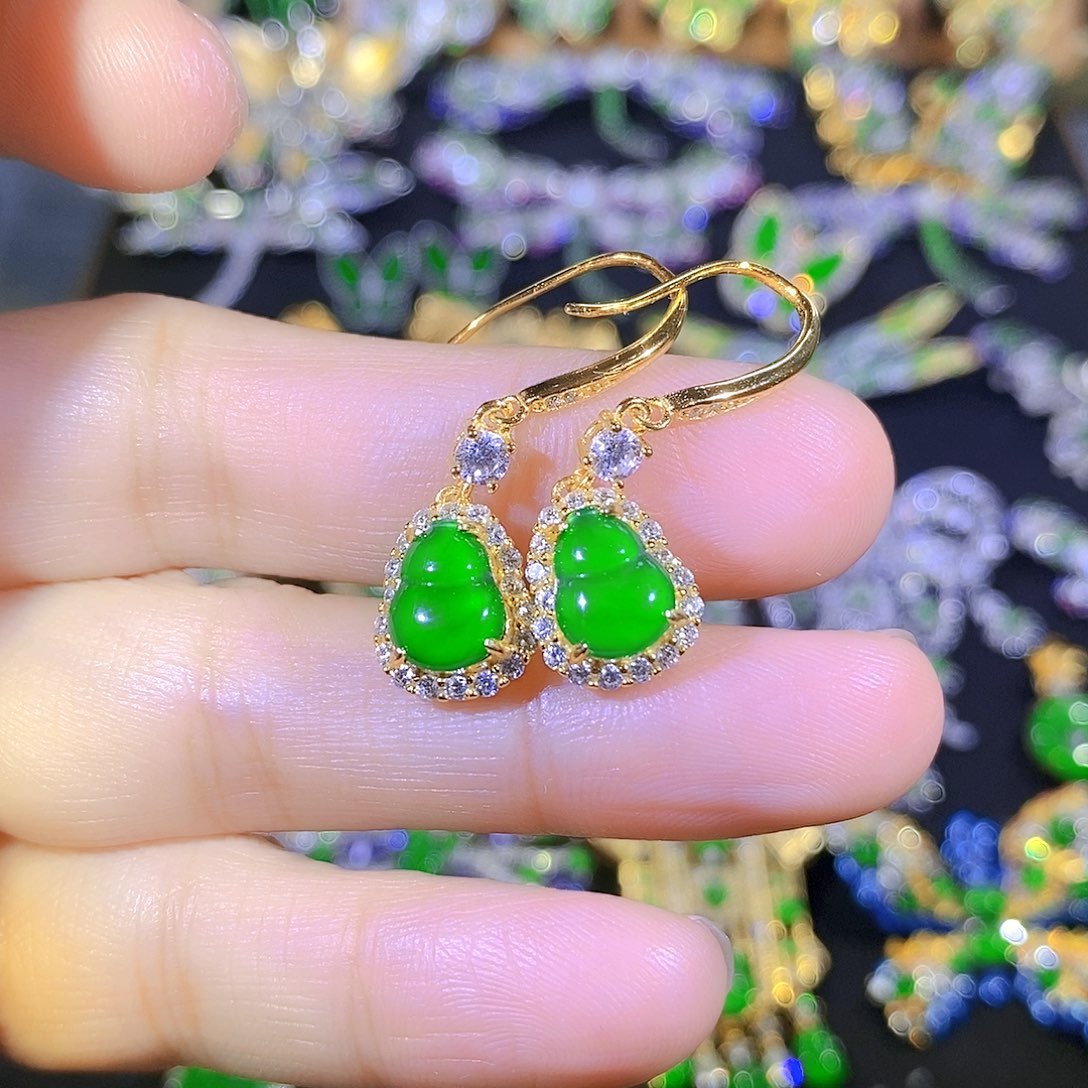 吊坠(不含链)银S925镶嵌翡翠