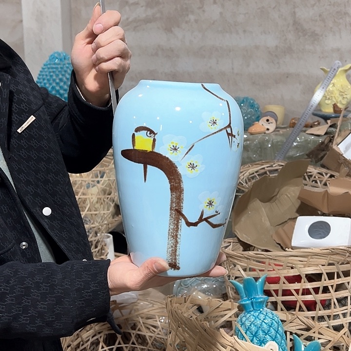 瓶高度26厘米口径9.5厘米微瑕捡漏针眼底孔