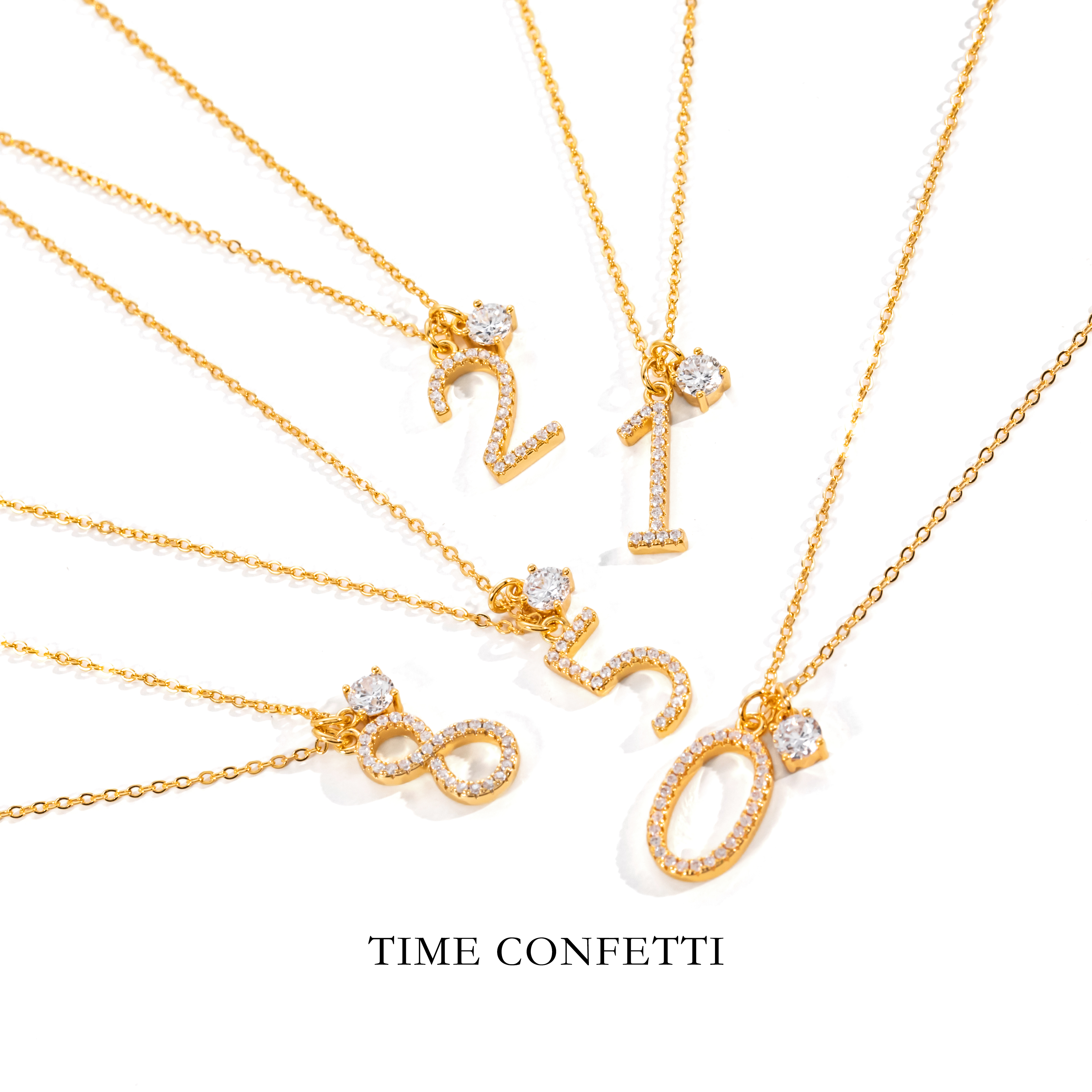 黄铜项链 镀K金【孙二娘】数字人生-百搭精致数字项链合集TC 12065