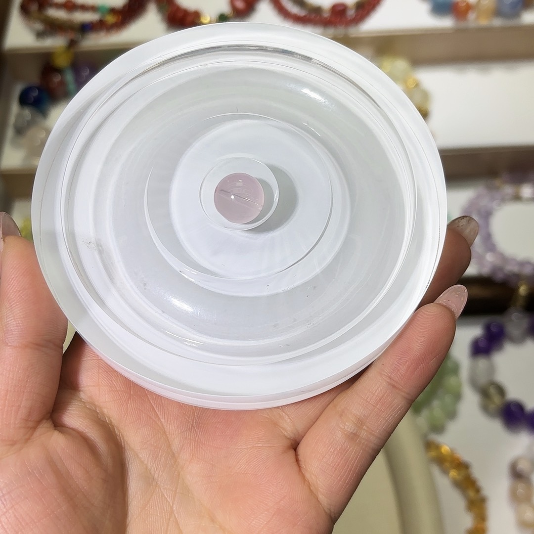 石英石粉色单珠高级感