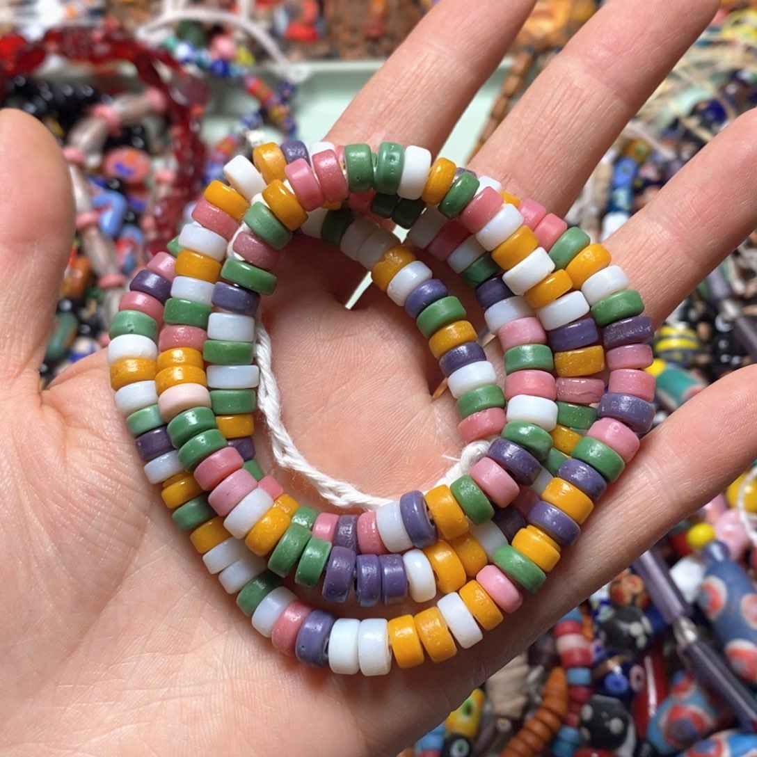 琉璃颈饰印度尼西亚甜甜圈链子