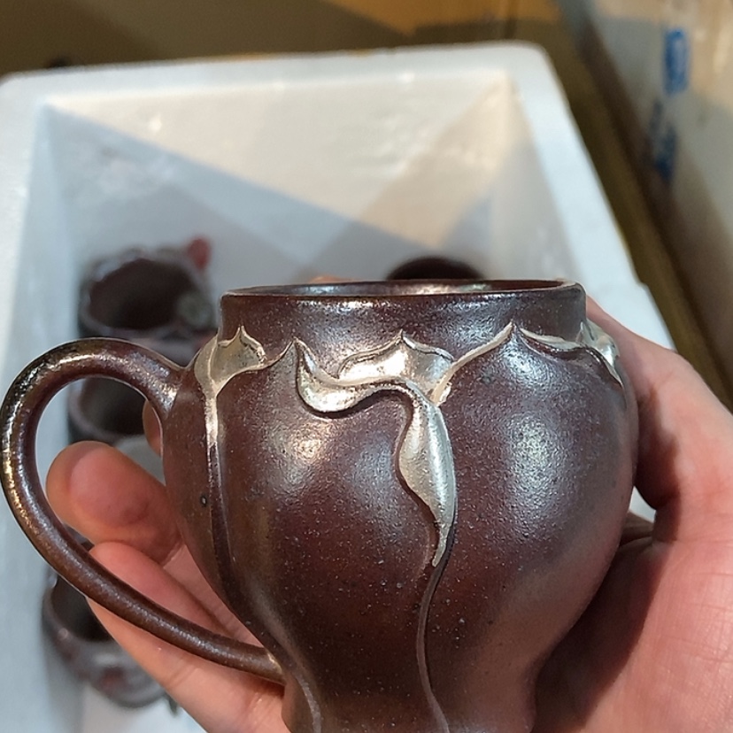 【闪购商品】茶杯紫砂小叶新品把杯150cc