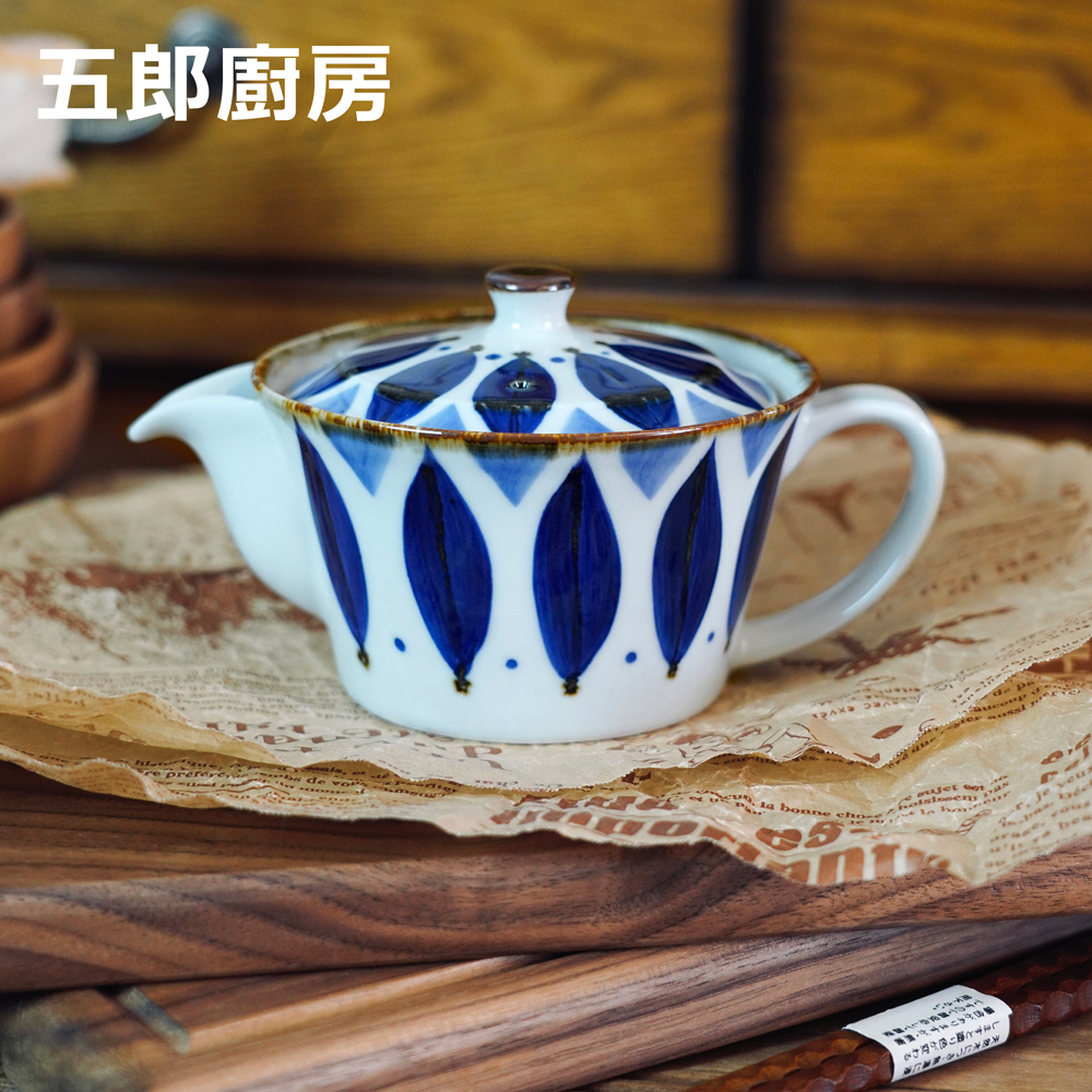 五郎 日本进口 翔芳窑手工手绘花瓣茶壶 水壶 日式高端餐具 