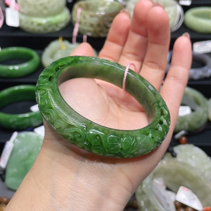 和田玉手镯54+圈口 编号23未镶嵌