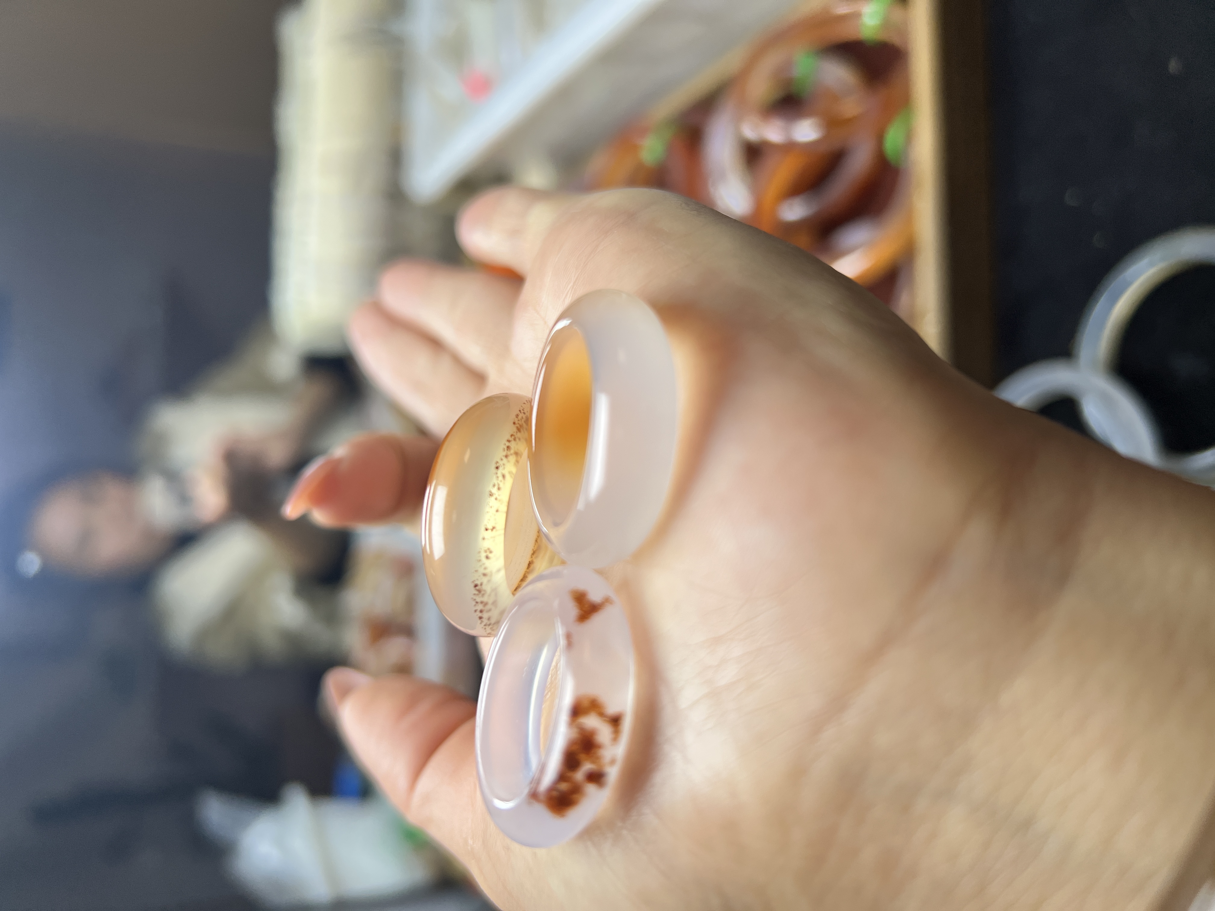 F102上等天然原色玛瑙高货戒指