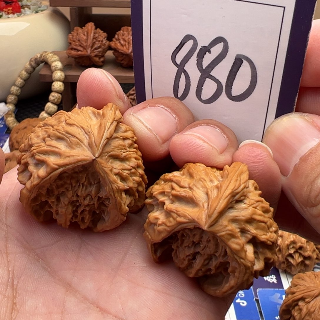 文玩核桃把件全品盘山三棱聚宝盆880号