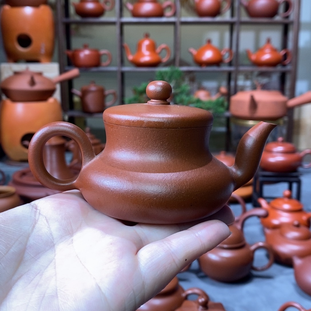 紫砂茶壶梁均羽朱泥君德壶100cc
