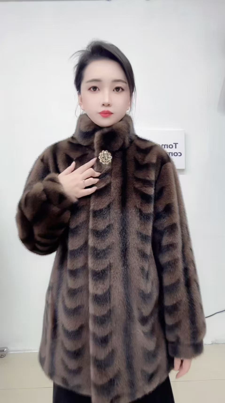 《大牛夫妇专属》秋冬款立领月牙款一体绒中长款外套L11.22-2