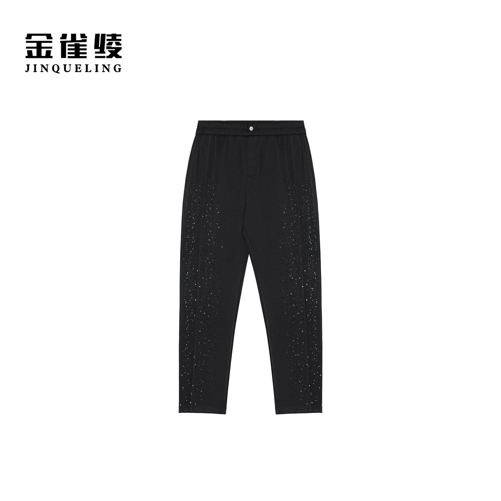 金雀绫【闪闪大王裤】原创设计烫钻工艺显瘦弹力舒适九分裤SZA1K044