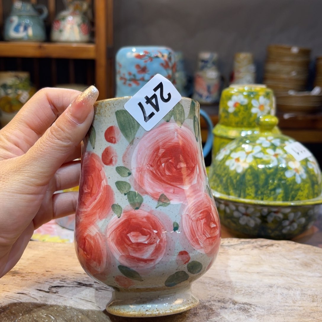 摆件仰**月景德镇手工制作