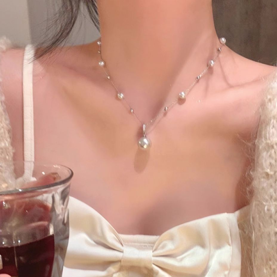 铜合金项链 X0057 曼塔玫瑰法式轻奢高级感气质锁骨链时尚配饰女