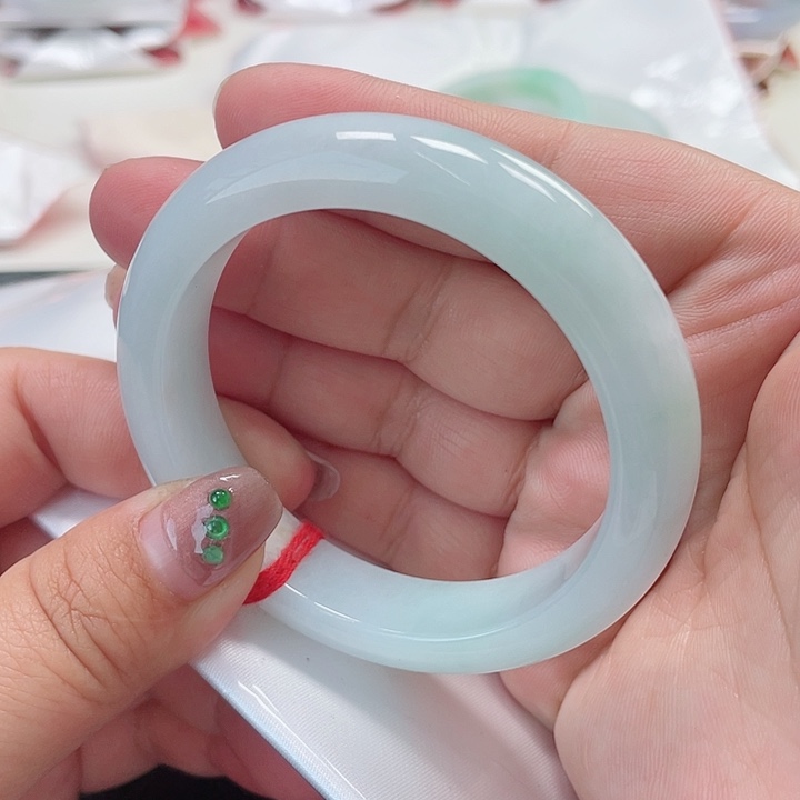 翡翠手镯未镶嵌缅甸翡翠手镯54圈