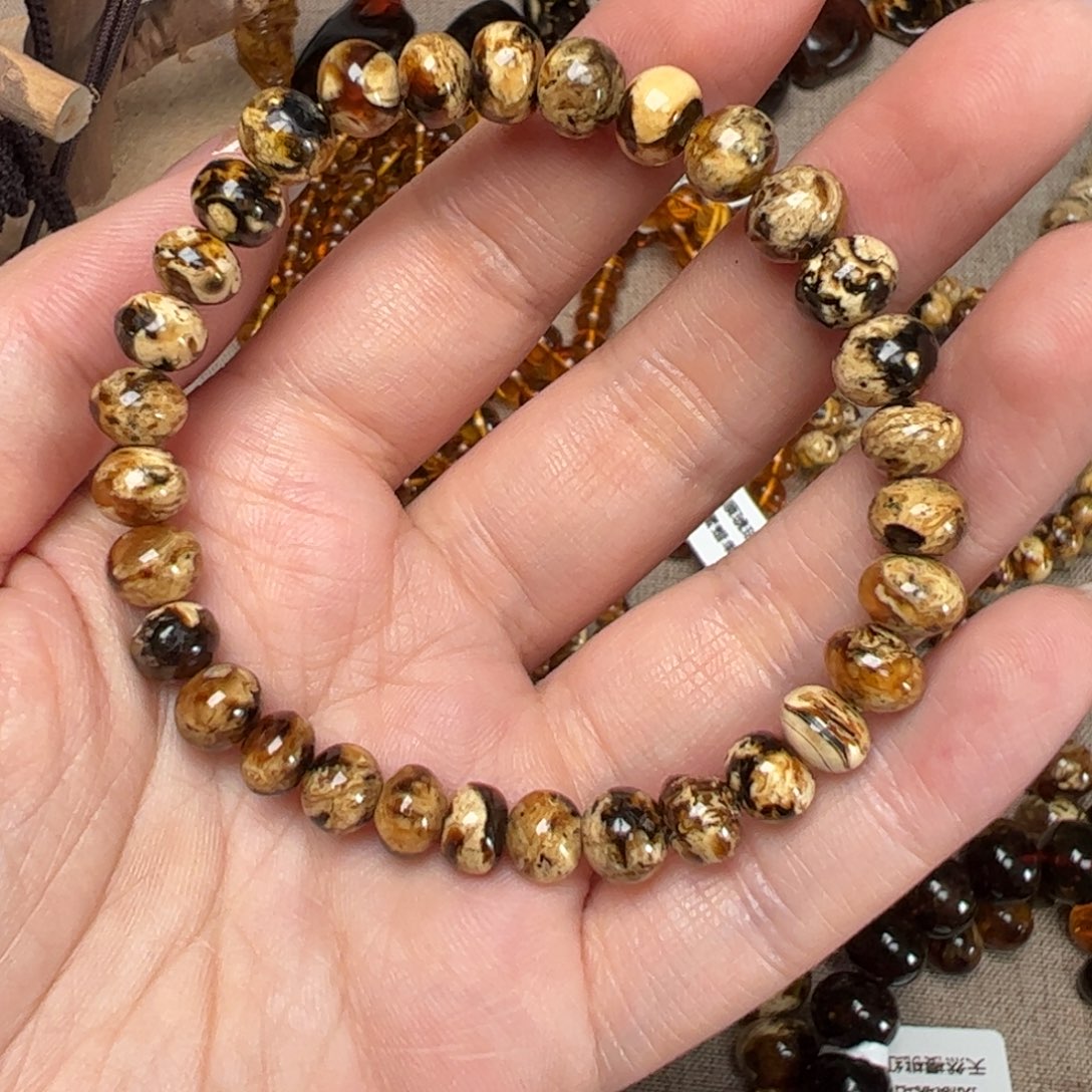 琥珀手链未镶嵌抚顺干白