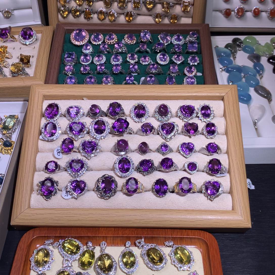 【闪购商品】水晶戒圈银S925镶嵌沉*戒指