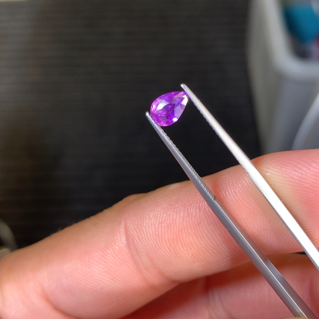 彩色蓝宝石裸石未镶嵌1.04克拉紫色蓝宝石