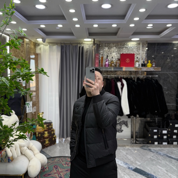 【三叔·顶奢】时尚高端男士雅痞棒球领三角标休闲羽绒外套5818