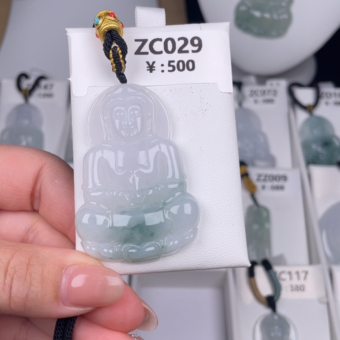 翡翠未镶嵌颈饰zc029