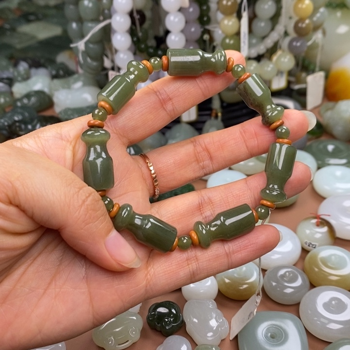 和田玉未镶嵌手链