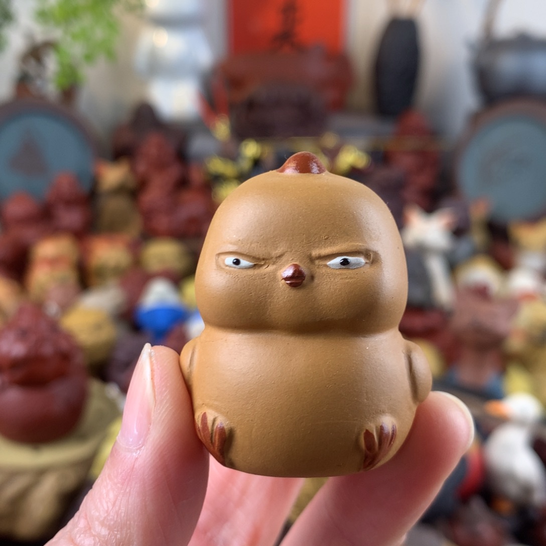 紫砂茶宠调皮小鸟