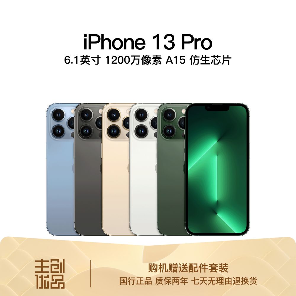 95新 Apple/苹果 13Pro国行正品双卡5G全网通零售机三网通绿色