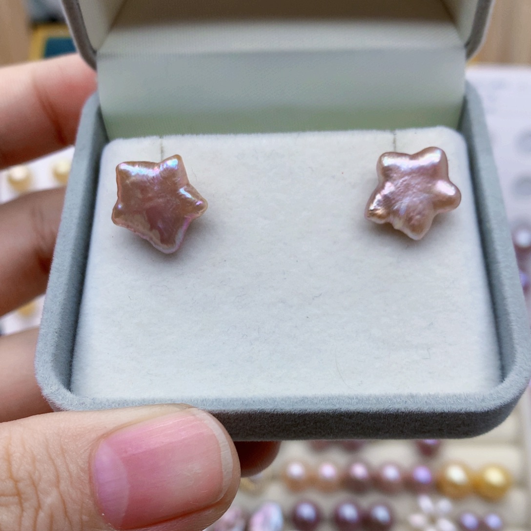 淡水珍珠耳饰银S925镶嵌