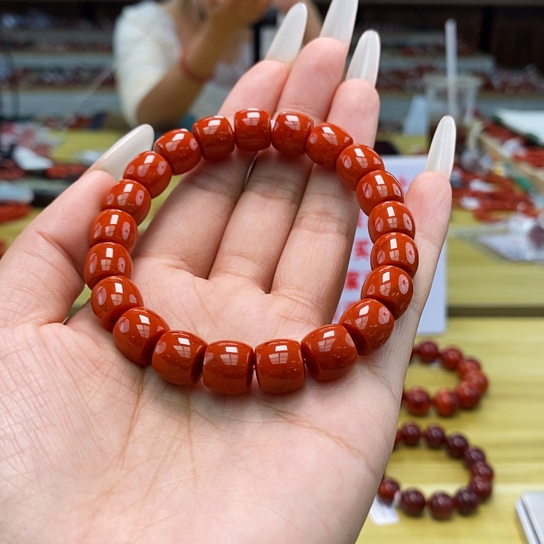 南红玛瑙未镶嵌10mm单圈手串多样性发一