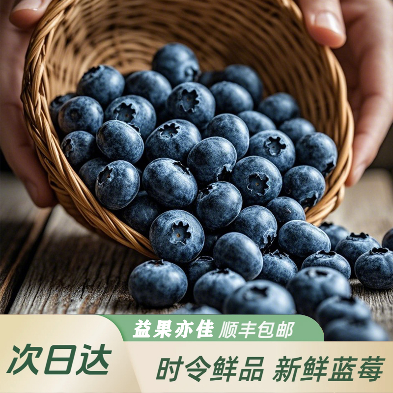 【京津冀次日达】云南高山露天种植花香蓝莓15-22mm/毛重400g/箱水果同城送云南省