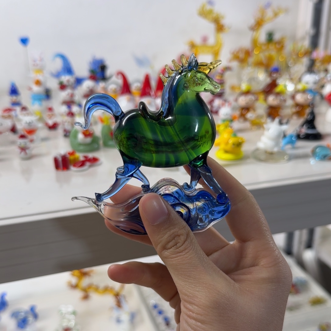 手工艺品琉璃唐马