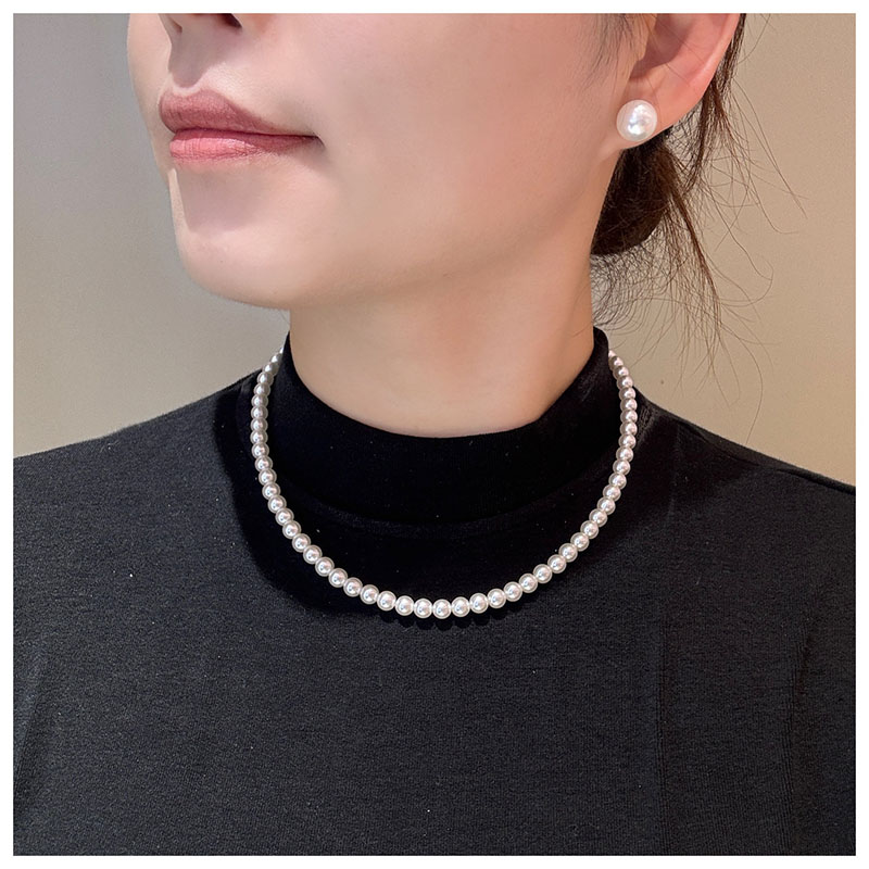 吊坠925银仿珍珠 珠珠项链baby珠气质时尚经典仙女百搭白色