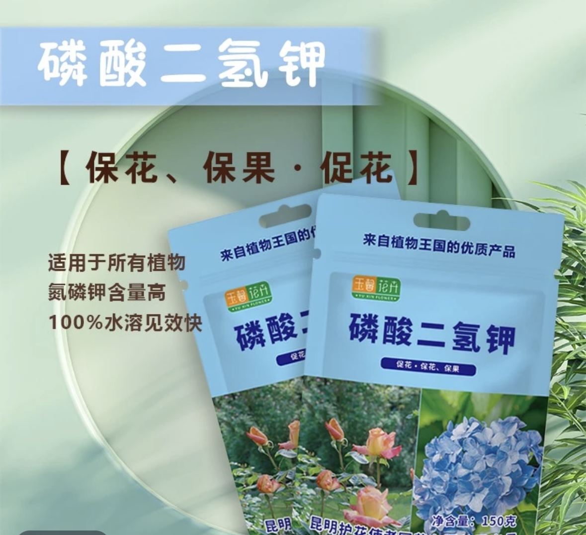 【植物养护】磷酸二氢钾花卉磷肥养花通用型水溶肥催化促花