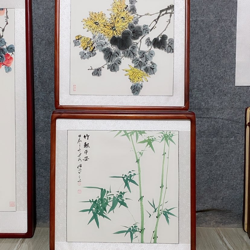 【闪购商品】国画书画作品带框65×65厘米