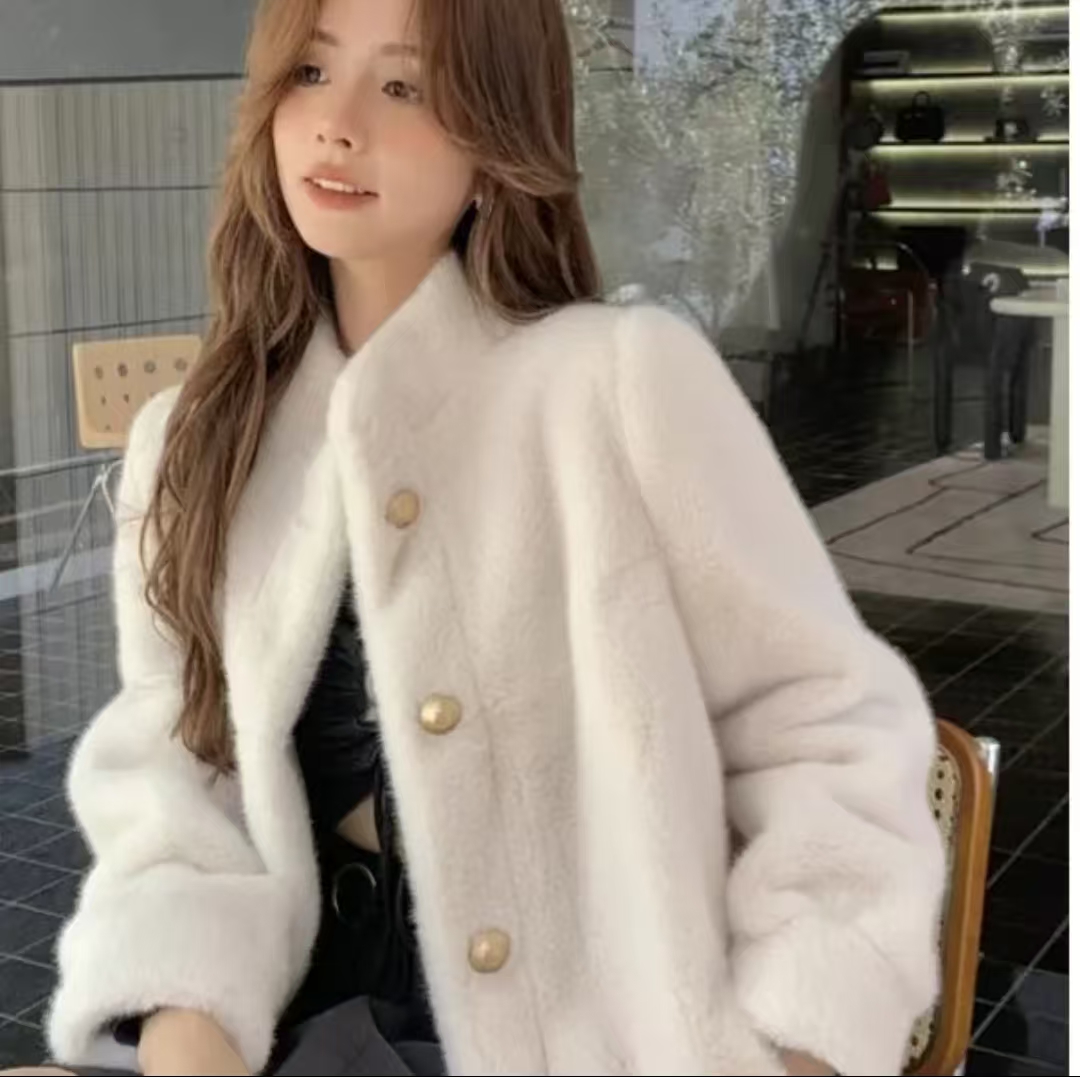 [公主袖]2025海宁秋冬爆款时尚加厚宽松环常规保毛毛长款外套