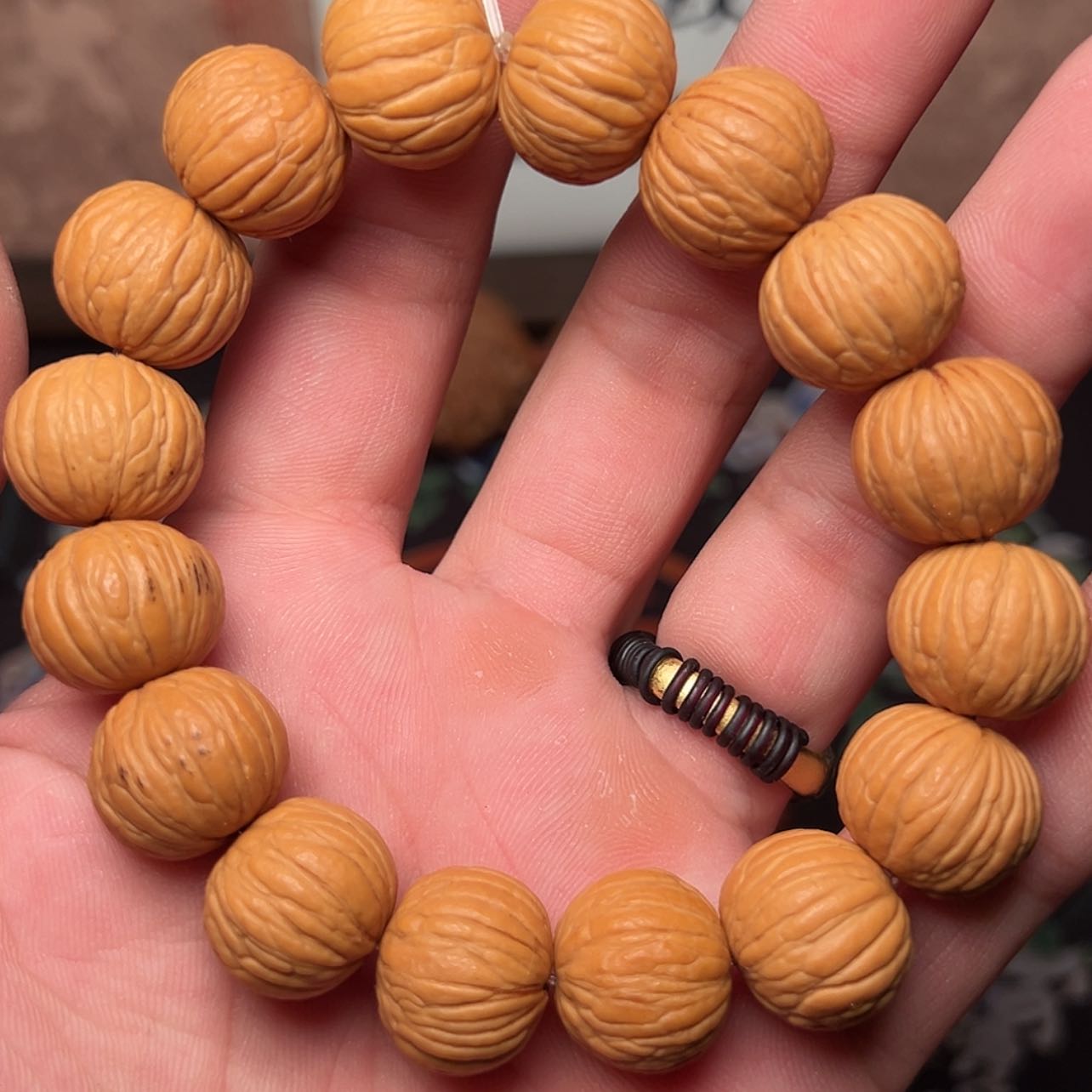 【闪购商品】文玩核桃把件直径1.7。猴头土豪