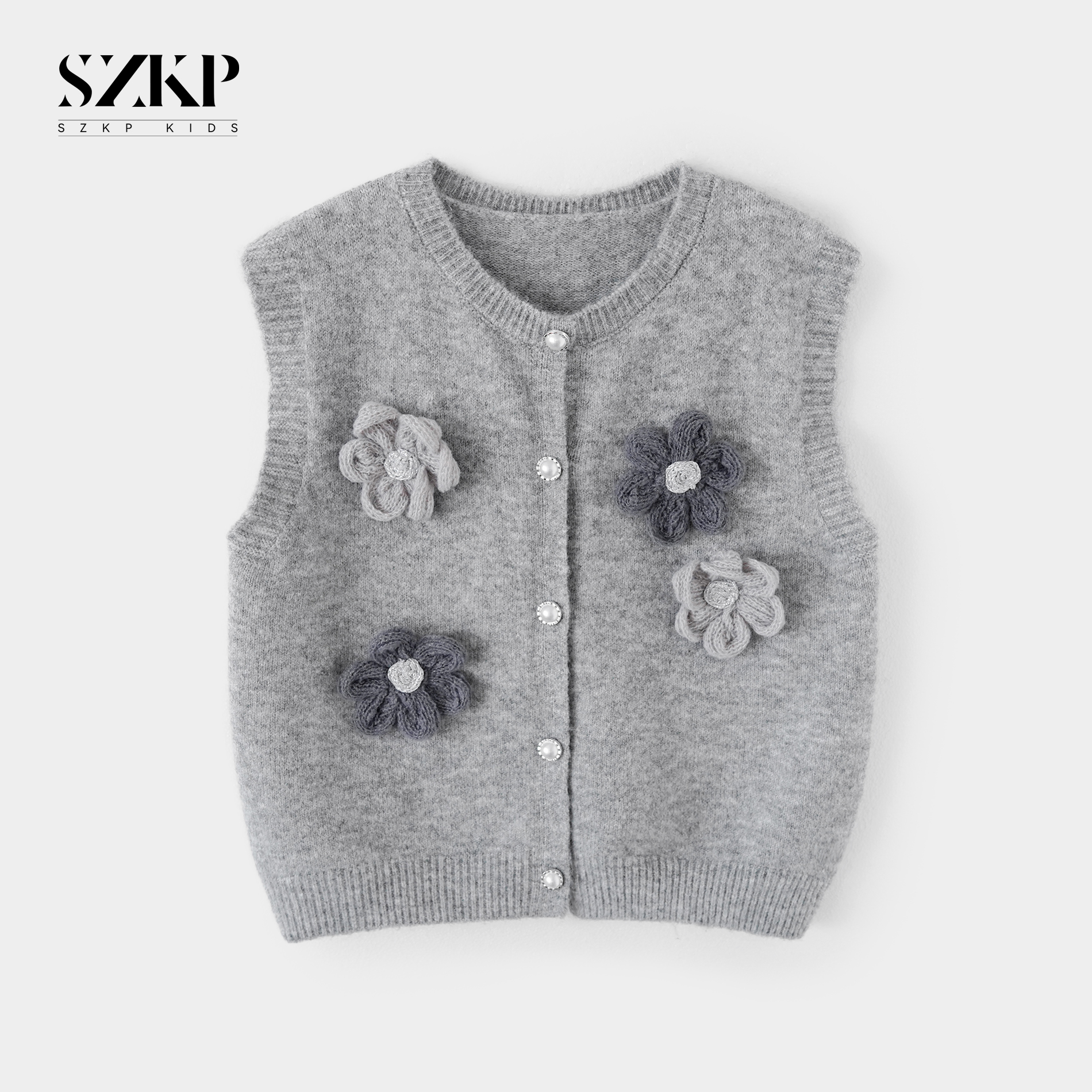 SZJP冬季新款女童装洋气上衣中大童休闲时尚儿童马甲MFYD556080