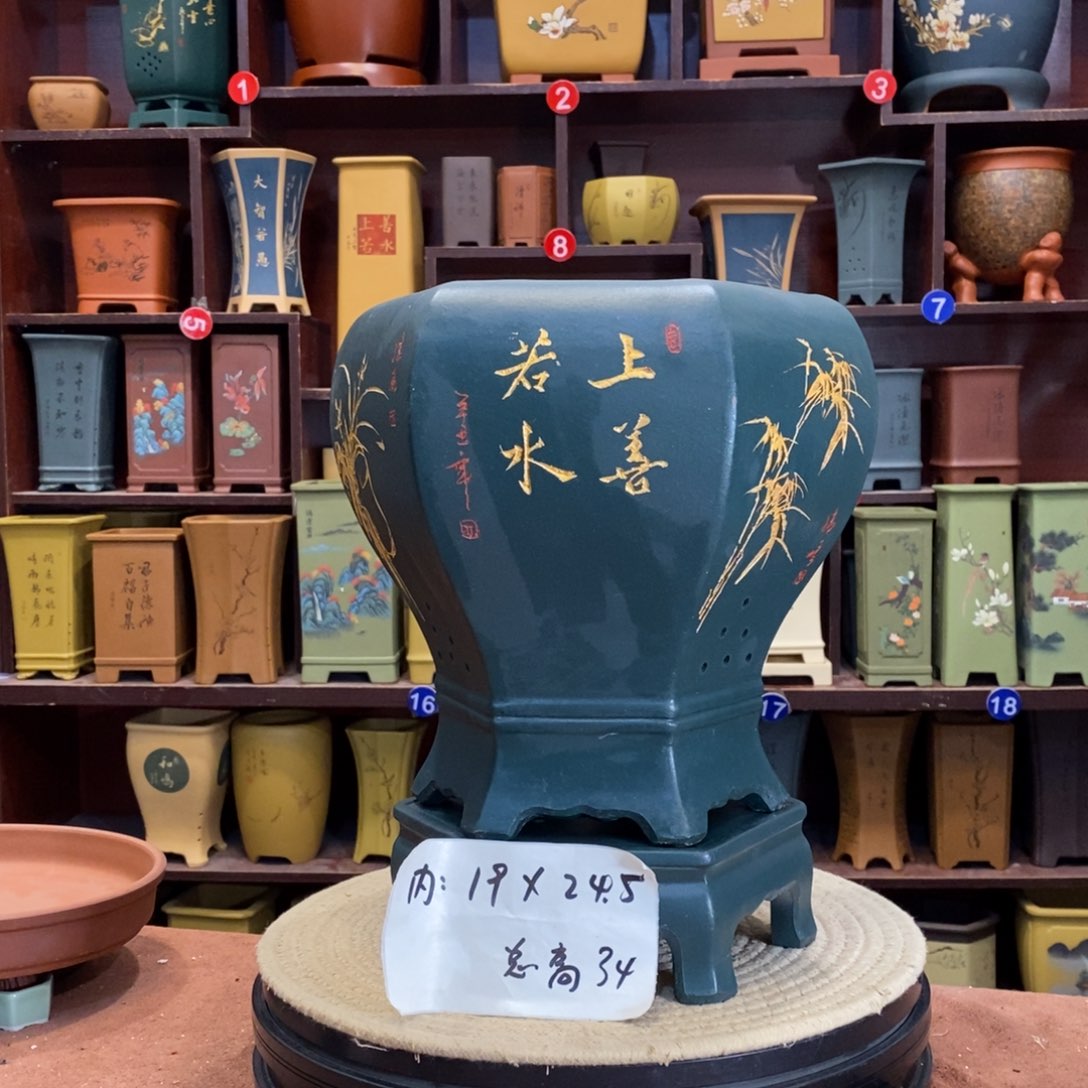 紫砂花盆紫砂作品